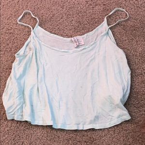 light blue tank top